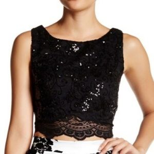 Glamorous Sequin Crop Top